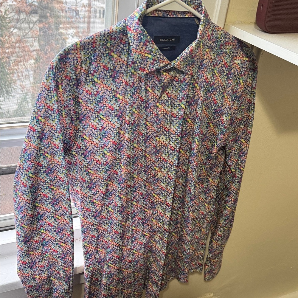 Bugatchi Men's Colorful Patterned Button Down Shi… - image 8